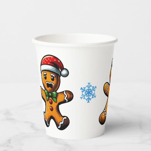 Kerst Gingerbread Man Paper Cup Papieren Bekers (Voorkant)