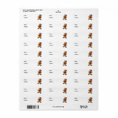 Kerst Gingerbread Man Retouradres Etiket (Full Sheet)