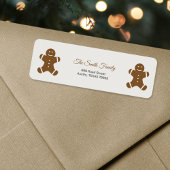 Kerst Gingerbread Man Retouradres Label