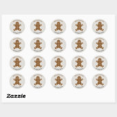 Kerst Gingerbread Man Sticker (Vel)