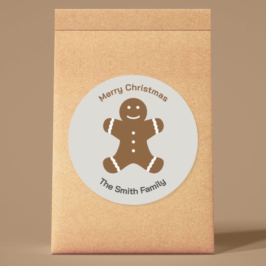 Kerst Gingerbread Man Sticker
