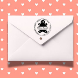 Kerst Gingerbread man thema Zelfinktende Stempel