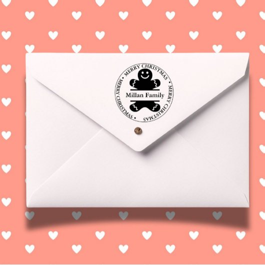 Kerst Gingerbread man thema Zelfinktende Stempel