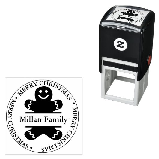 Kerst Gingerbread man thema Zelfinktende Stempel (In situ)