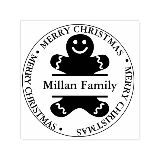 Kerst Gingerbread man thema Zelfinktende Stempel (Design)