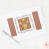 Kerst Gingerbread Man Zelfgemaakte Verpakking Labe Rechthoekige Sticker (Envelop)