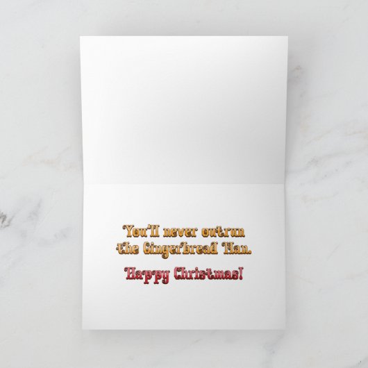 Kerst Gingerbread Man Zombie Kaart (Binnen)