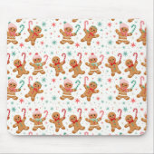 Kerst Gingerbread Mannen en snoep Canes Muismat (Voorkant)