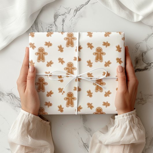 Kerst Gingerbread Mannen Patroon Cadeaupapier