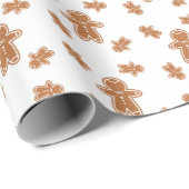 Kerst Gingerbread Mannen Patroon Cadeaupapier (Rol Hoek)