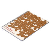 Kerst Gingerbread Mannen Patroon Notitieboek (Linkerzijde)