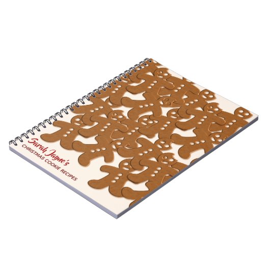 Kerst Gingerbread Mannen Patroon Notitieboek (Linkerzijde)