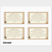 Kerst Gingerbread Mix Bruine Gingham Labels (Vel)