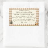 Kerst Gingerbread Mix Bruine Gingham Labels (Tas)