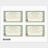 Kerst Gingerbread Mix Groene Gingham Labels (Vel)
