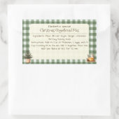 Kerst Gingerbread Mix Groene Gingham Labels (Tas)
