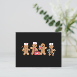 Kerst Gingerbread Nurse Team Crew Cadeaus Feestdagenkaart