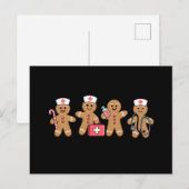 Kerst Gingerbread Nurse Team Crew Cadeaus Feestdagenkaart (Voorkant / Achterkant)