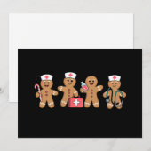 Kerst Gingerbread Nurse Team Crew Cadeaus Feestdagenkaart (Voorkant / Achterkant)
