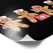 Kerst Gingerbread Nurse Team Crew Cadeaus Foto Afdruk (Hoek)