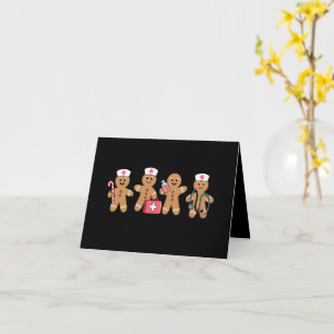 Kerst Gingerbread Nurse Team Crew Cadeaus Kaart