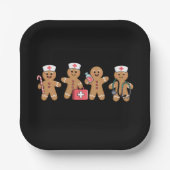 Kerst Gingerbread Nurse Team Crew Cadeaus Papieren Bordje (Voorkant)
