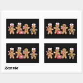 Kerst Gingerbread Nurse Team Crew Cadeaus Rechthoekige Sticker (Vel)