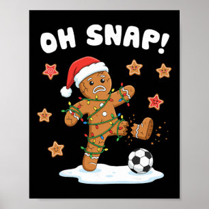 Kerst gingerbread Oh Snap koek Kerst vakantie Poster