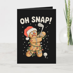 Kerst Gingerbread Oh Snap Koekje Golf Golfer Feestdagen Kaart