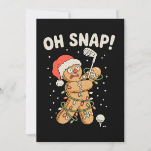 Kerst Gingerbread Oh Snap Koekje Golf Golfer Feestdagenkaart