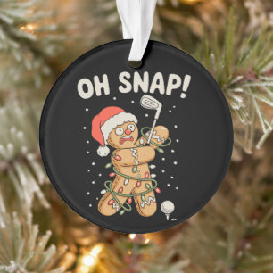Kerst Gingerbread Oh Snap Koekje Golf Golfer Ornament