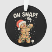 Kerst Gingerbread Oh Snap Koekje Golf Golfer Ornament (voorkant)