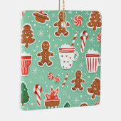 Kerst Gingerbread ontwerp Keramisch Ornament (Rechts)