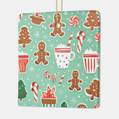 Kerst Gingerbread ontwerp Keramisch Ornament (Links)