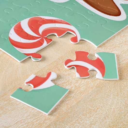 Kerst Gingerbread ontwerp Legpuzzel (Zijkant)
