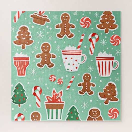 Kerst Gingerbread ontwerp Legpuzzel (Verticaal)
