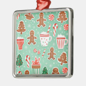 Kerst Gingerbread ontwerp Metalen Ornament (Links)