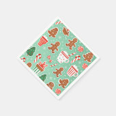 Kerst Gingerbread ontwerp Servet (Hoek)