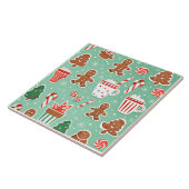 Kerst Gingerbread ontwerp Tegeltje (Zijkant)