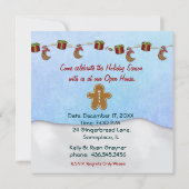 Kerst Gingerbread Open House Uitnodiging (Achterkant)