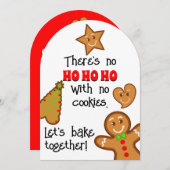 Kerst Gingerbread Pals - Baking Party Kaart (Voorkant / Achterkant)