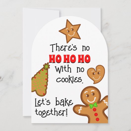 Kerst Gingerbread Pals - Baking Party Kaart (Voorkant)
