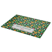 Kerst Gingerbread Patroon met Groet & Jaar Snijplank (Hoek)