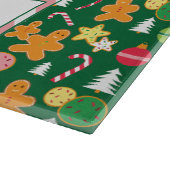 Kerst Gingerbread Patroon met Groet & Jaar Snijplank (Hoek)