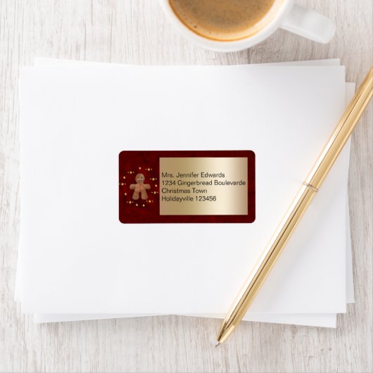 Kerst Gingerbread retour adres labels (Insitu)