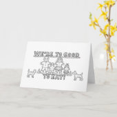 Kerst gingerbread sarcasme kaart (Gele Bloem)