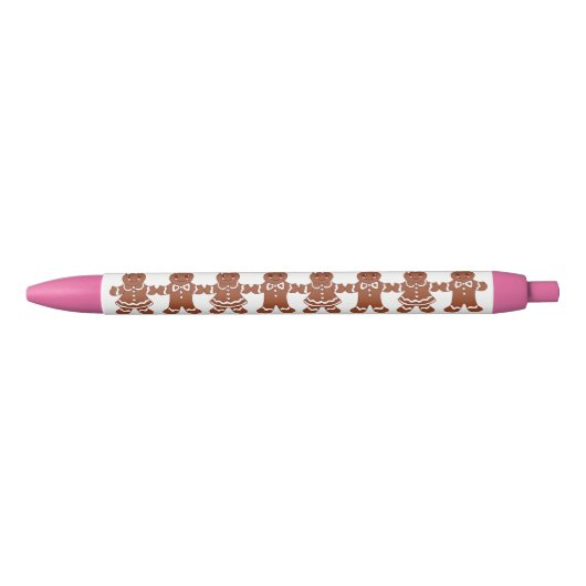 Kerst Gingerbread Schrijfpenschenk Zwarte Inkt Pen (Voorkant)