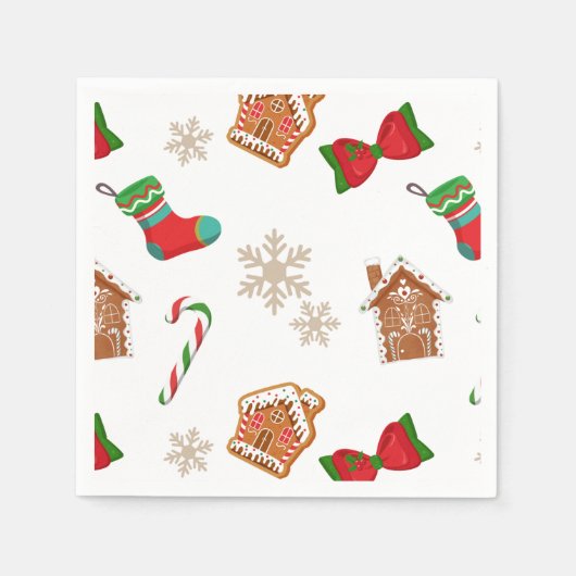 Kerst gingerbread servet (Voorkant)