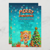 Kerst Gingerbread Snoep Huis, en Nieuwjaar In Kaart (Voorkant / Achterkant)