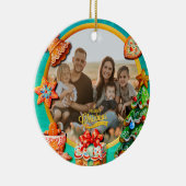 Kerst Gingerbread Snoep Huis, en Nieuwjaar Keramisch Ornament (Rechts)